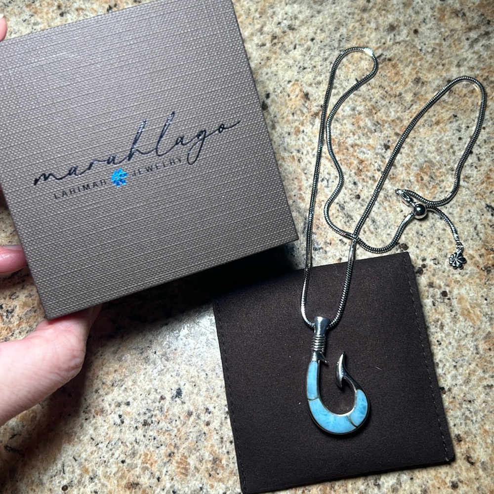 NEW! Marahlago Larimar hook necklace